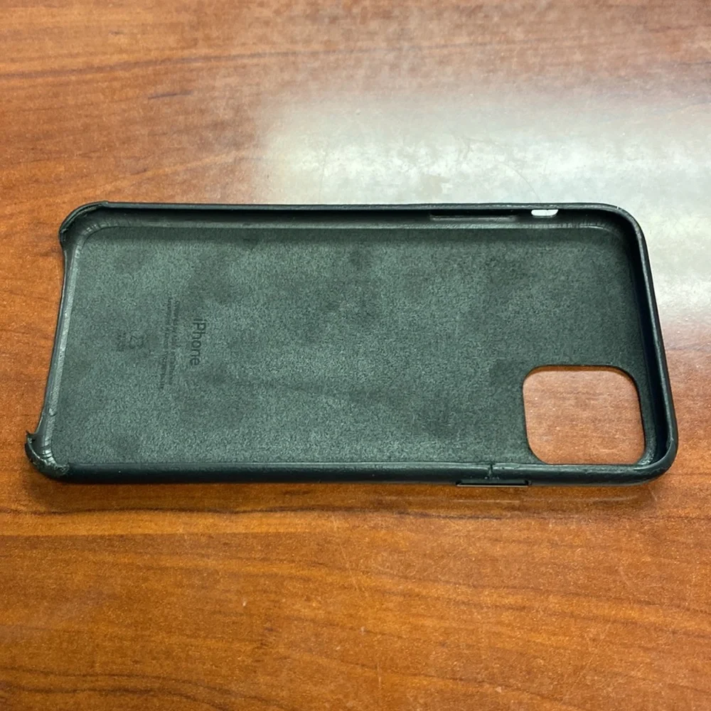 iPhone 11 Pro Max Black Leather Case